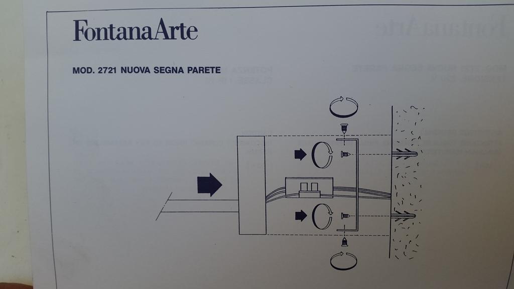 fontana arte nuova segna parete 2721