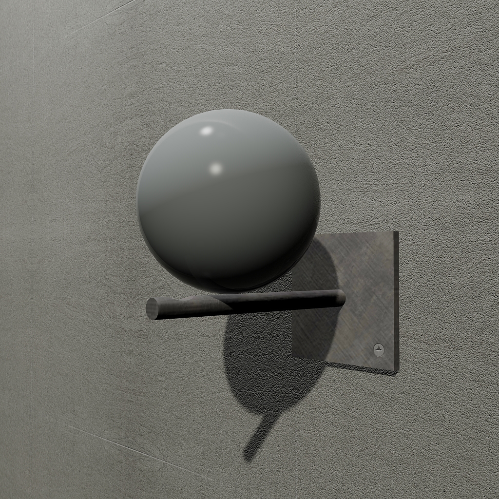 Grey, attaccapanni equilibrio design Luca Perlini laccato grigio