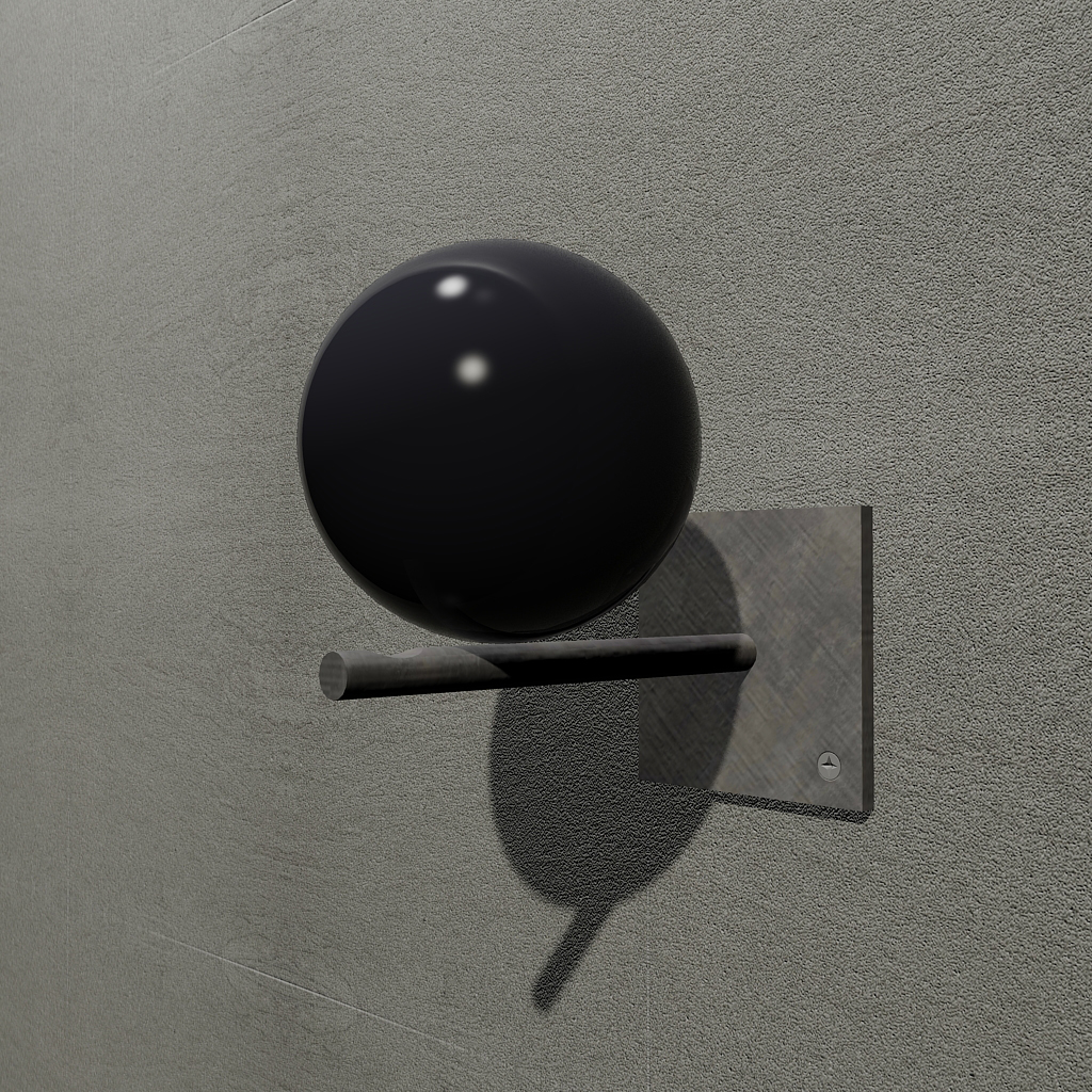 Black, attaccapanni design Luca Perlini laccato nero