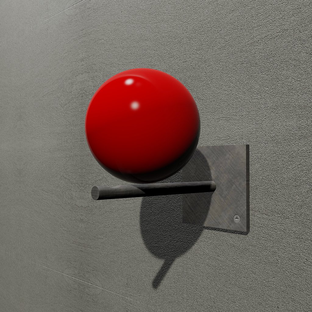 Red, with red design Luca Perlini lacquered sphere