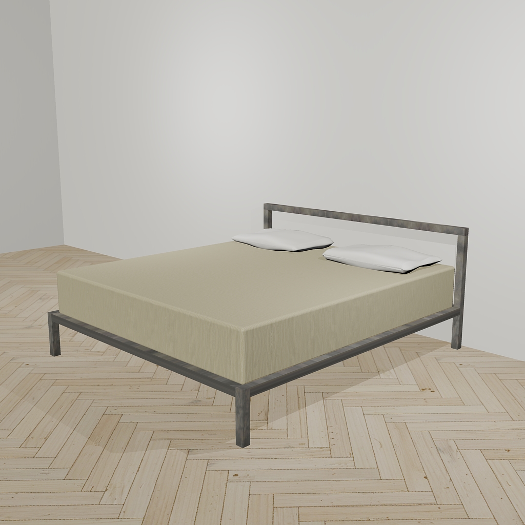 Letto minimal design Luca Perlini