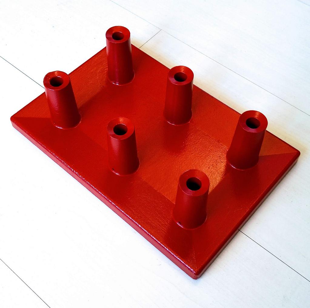 Red umbrella stand